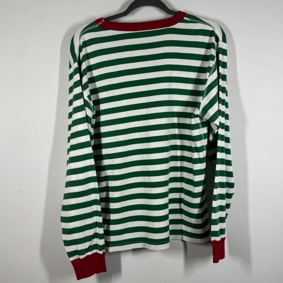 Hanna Andersson Green Stripe Pajama Set Size L Organic Cotton Comfy Sleepwear - Picture 8 of 15
